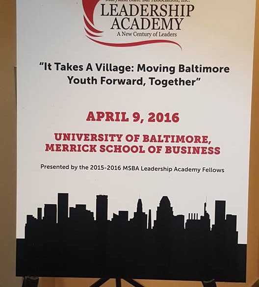 “It Takes A Village: Moving Baltimore Youth Forward, Together”